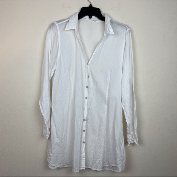 Eileen Fisher Lagenlook Button Down Blouse - Picture 3 of 5